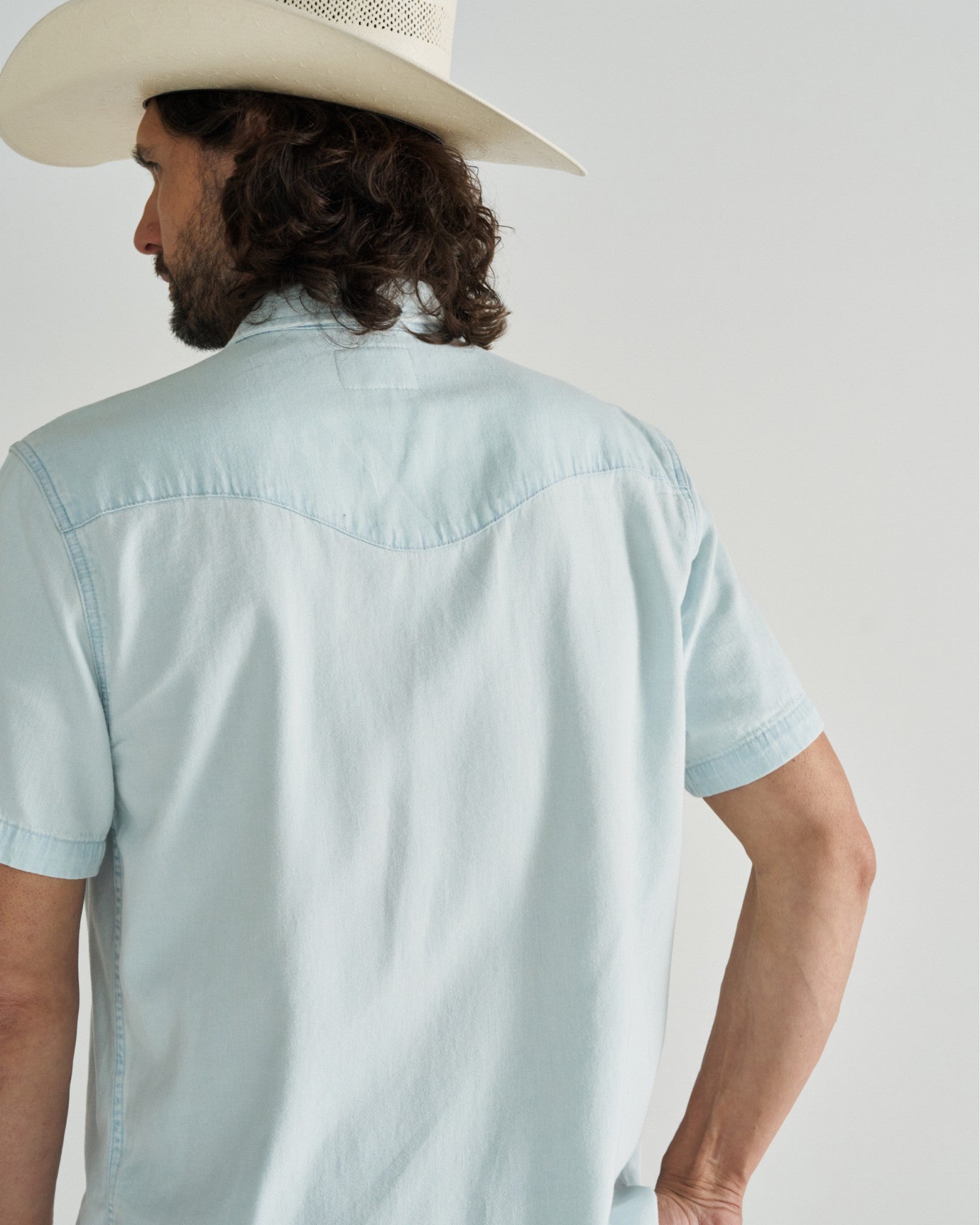 Men's Denim Short Sleeve Pearl Snap | Tecovas Men