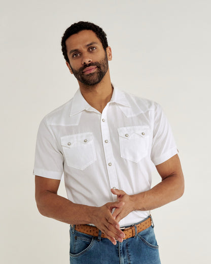 Men's Vintage Weight Short Sleeve Pearl Snap | Tecovas Men