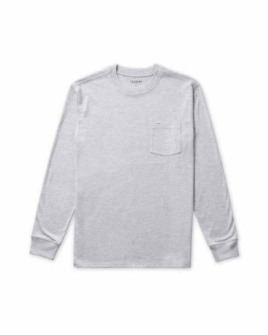 Men's Long Sleeve Standard Issue Heather Pocket Tee | Tecovas Men