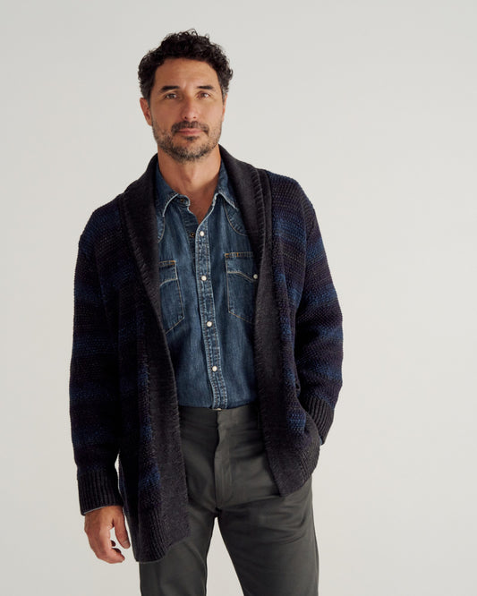 Men's Shawl Collar Wrap Sweater | Tecovas Men
