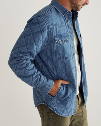 Men's Quilted Denim Shacket | Tecovas Men