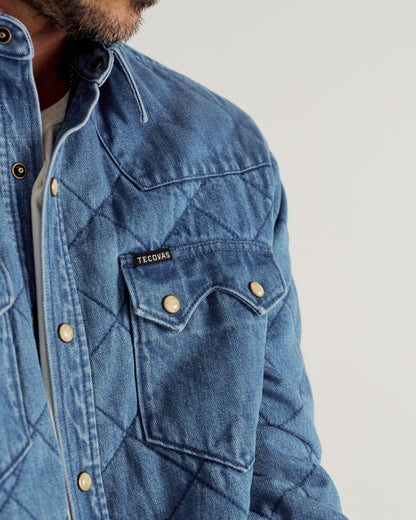 Men's Quilted Denim Shacket | Tecovas Men