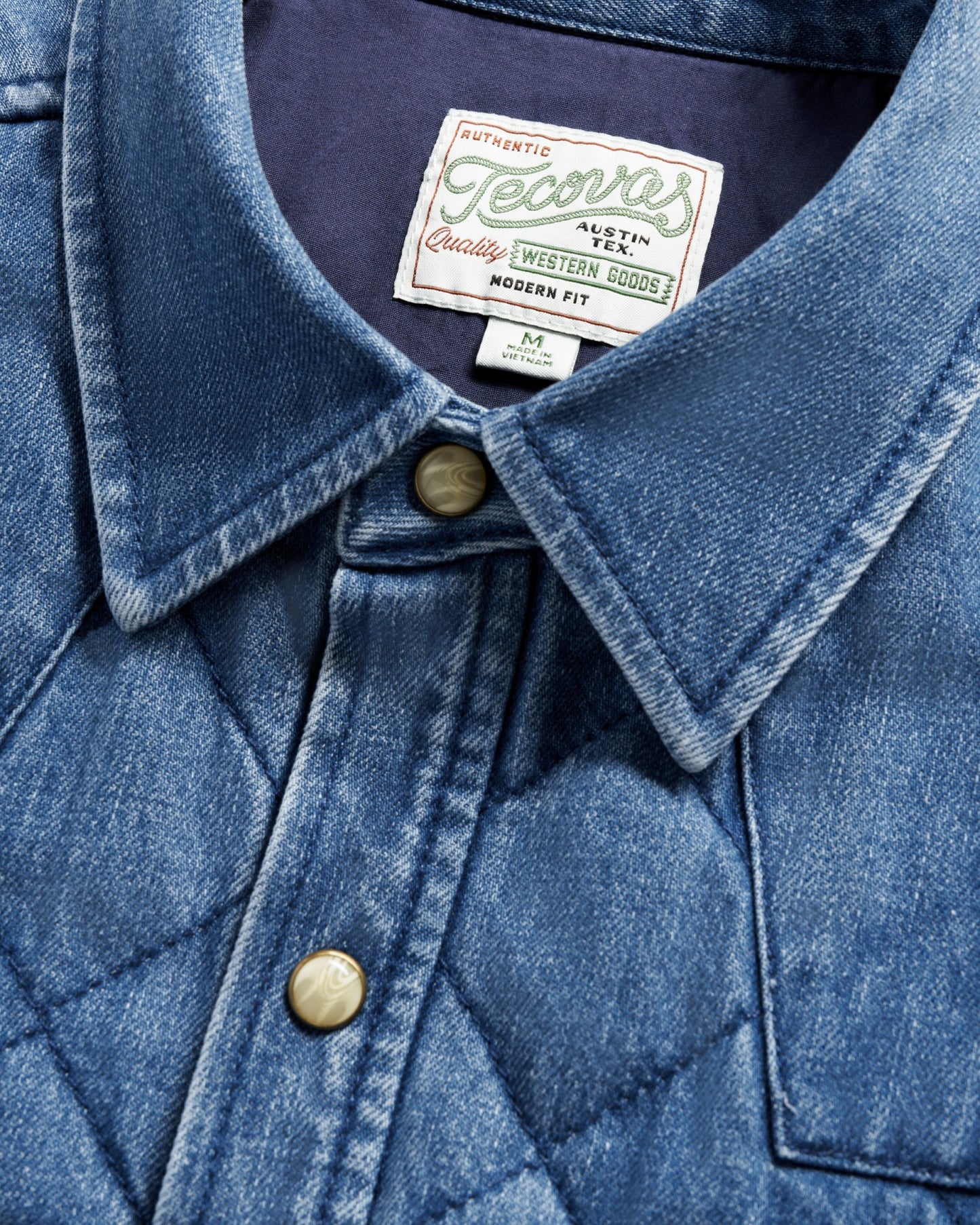 Men's Quilted Denim Shacket | Tecovas Men