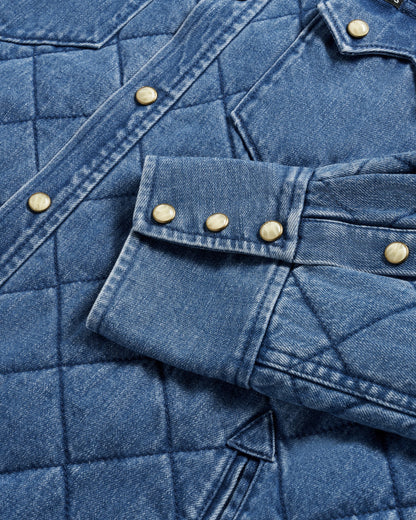 Men's Quilted Denim Shacket | Tecovas Men