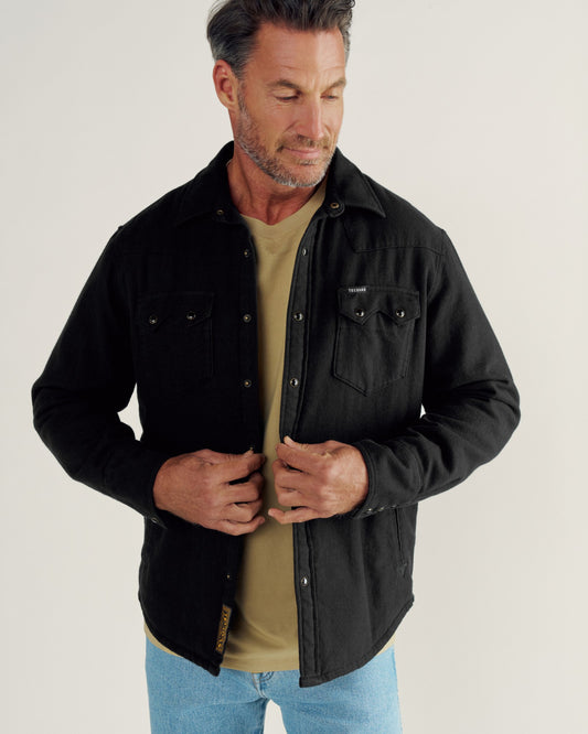 Men's Sawtooth Pearl Snap Shacket | Tecovas Men