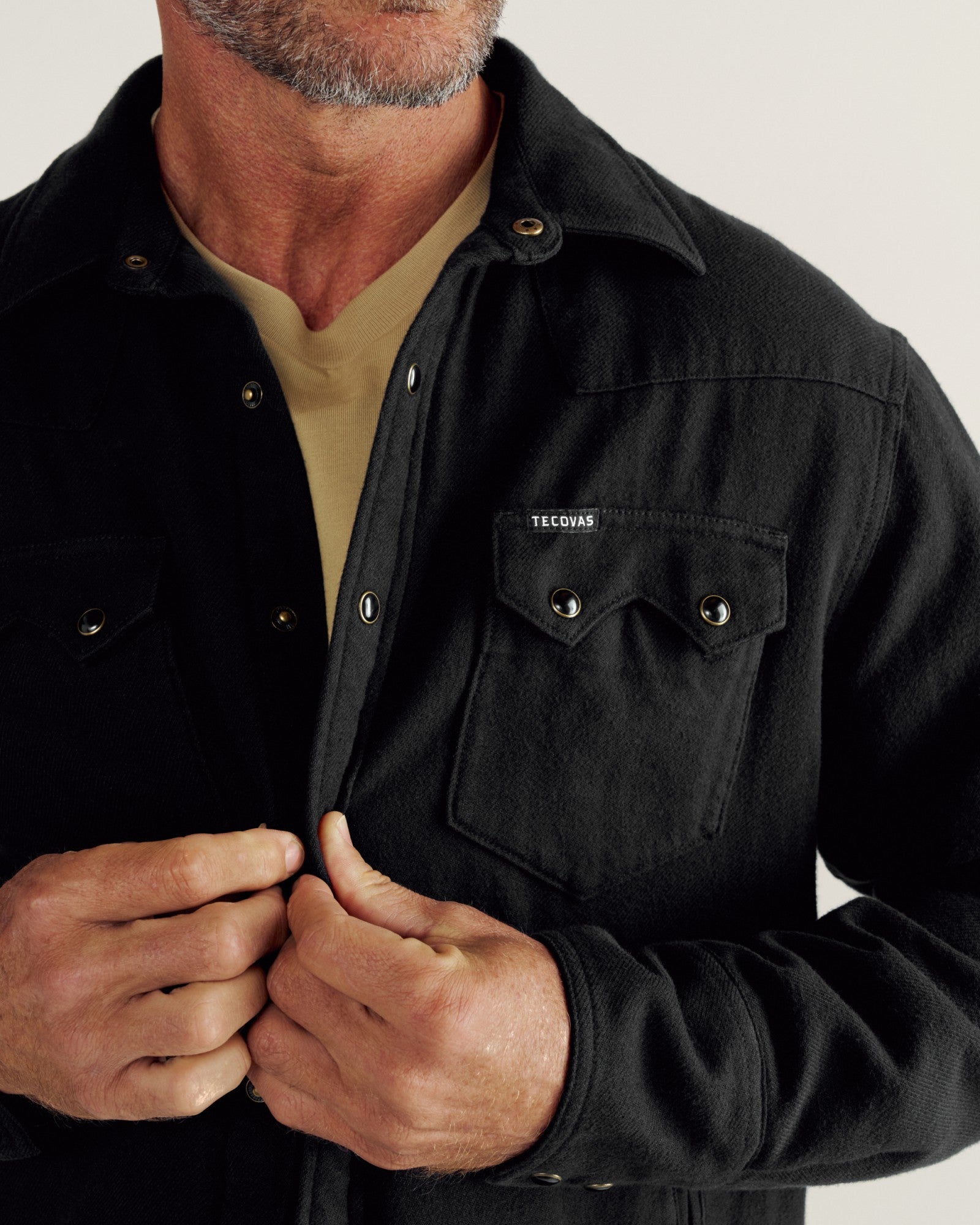 Men's Sawtooth Pearl Snap Shacket | Tecovas Men