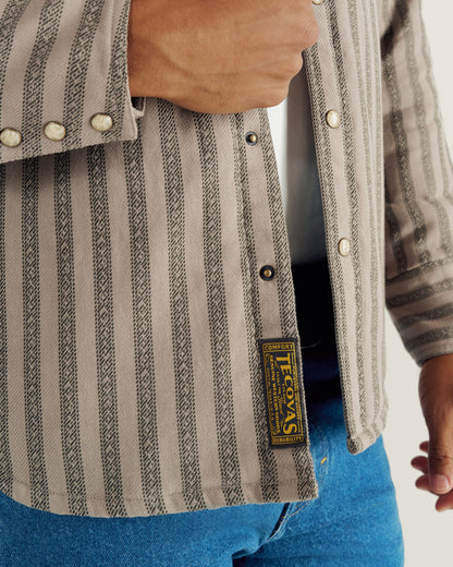 Men's Sawtooth Pearl Snap Shacket | Tecovas Men