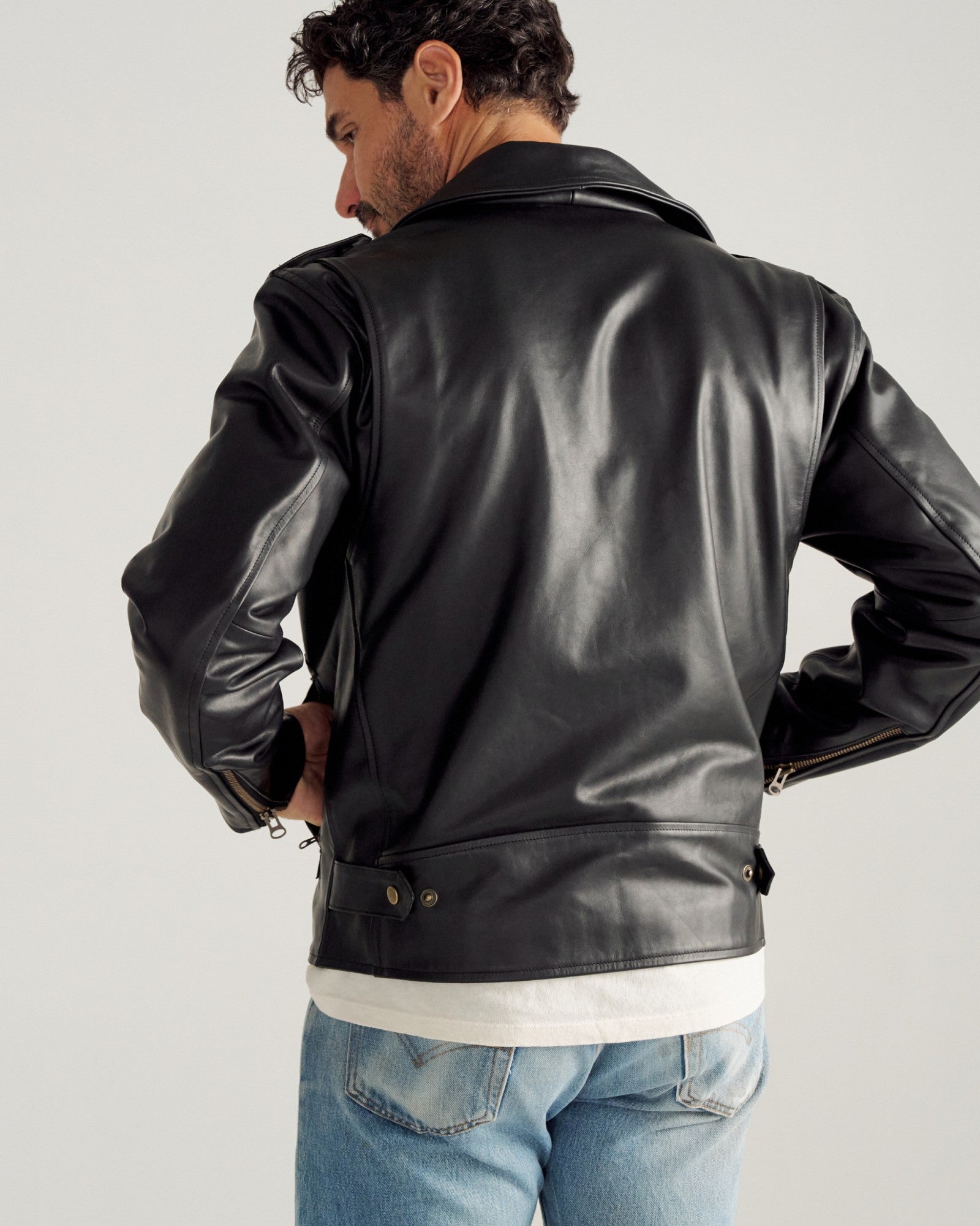 Men's Leather Biker Jacket | Tecovas Men