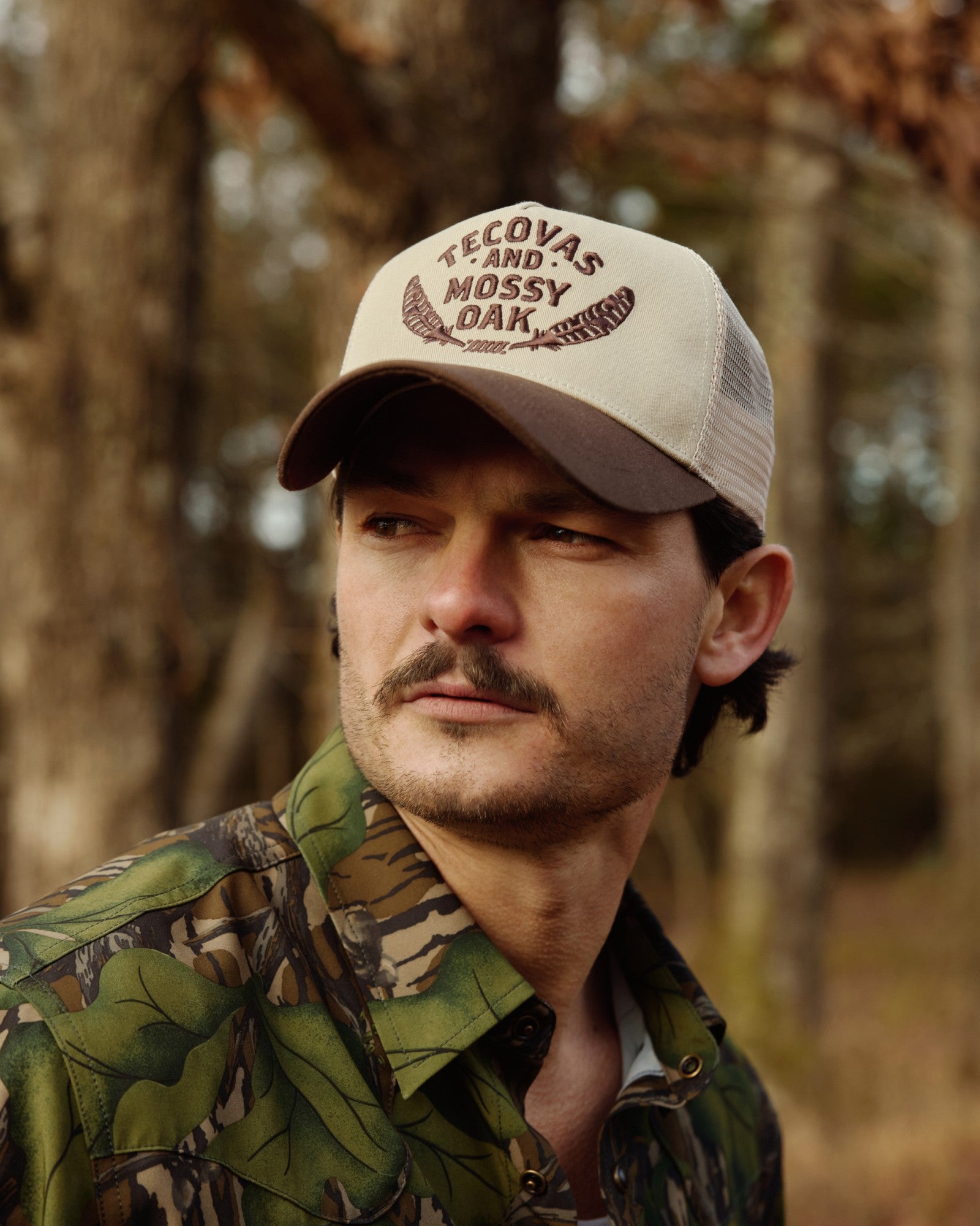 Tecovas x Mossy Oak Feather Logo Trucker | Tecovas Men