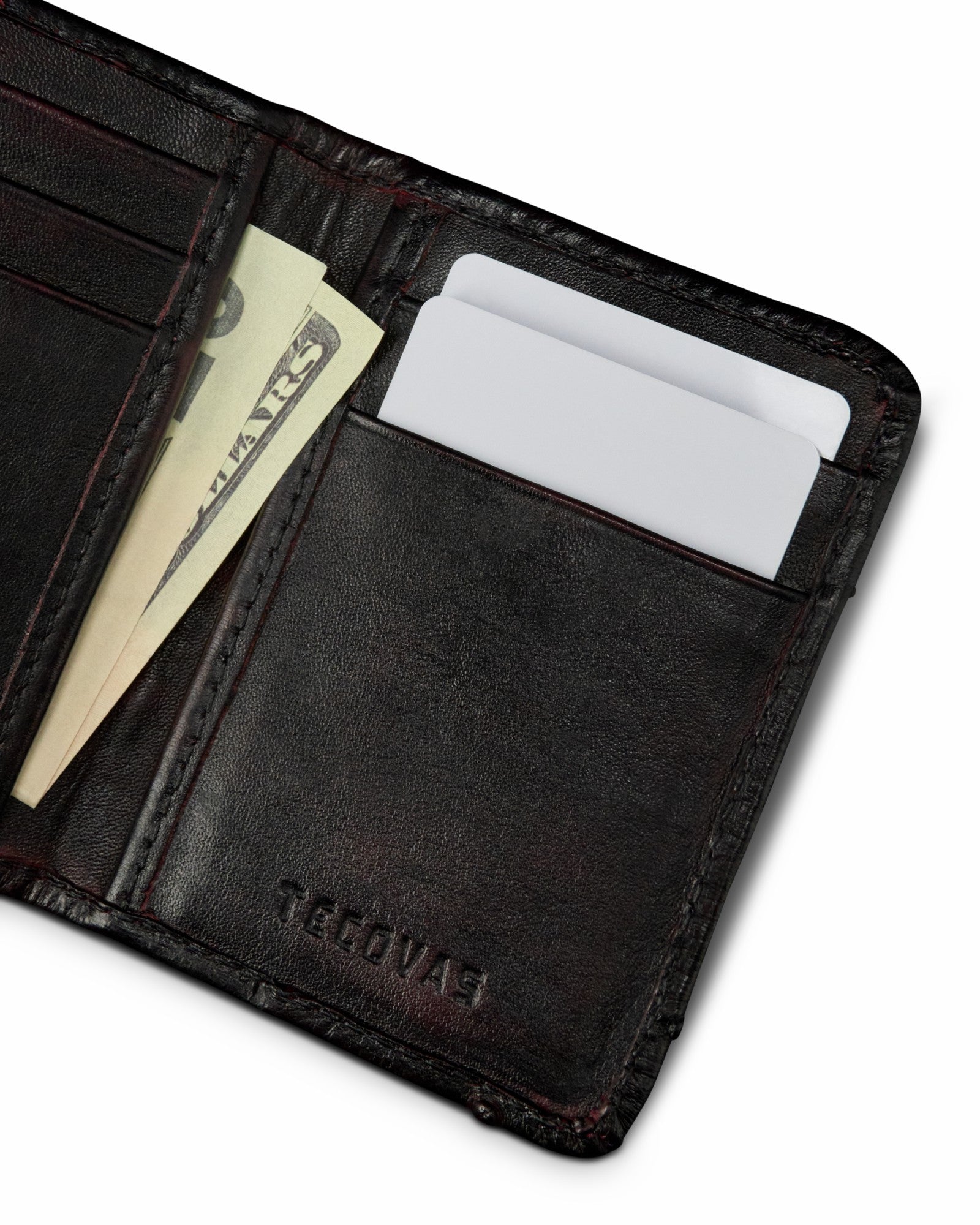 Ostrich Bifold Card Case | Tecovas Men