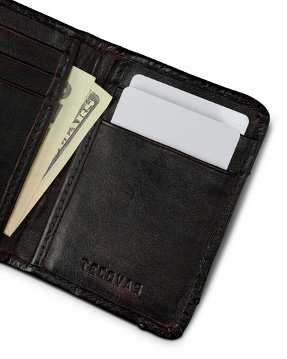 Ostrich Bifold Card Case | Tecovas Men