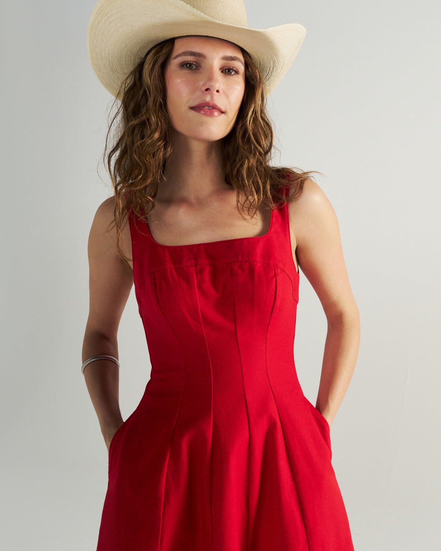 Women's Sleeveless A-Line Maxi Dress | Tecovas Women