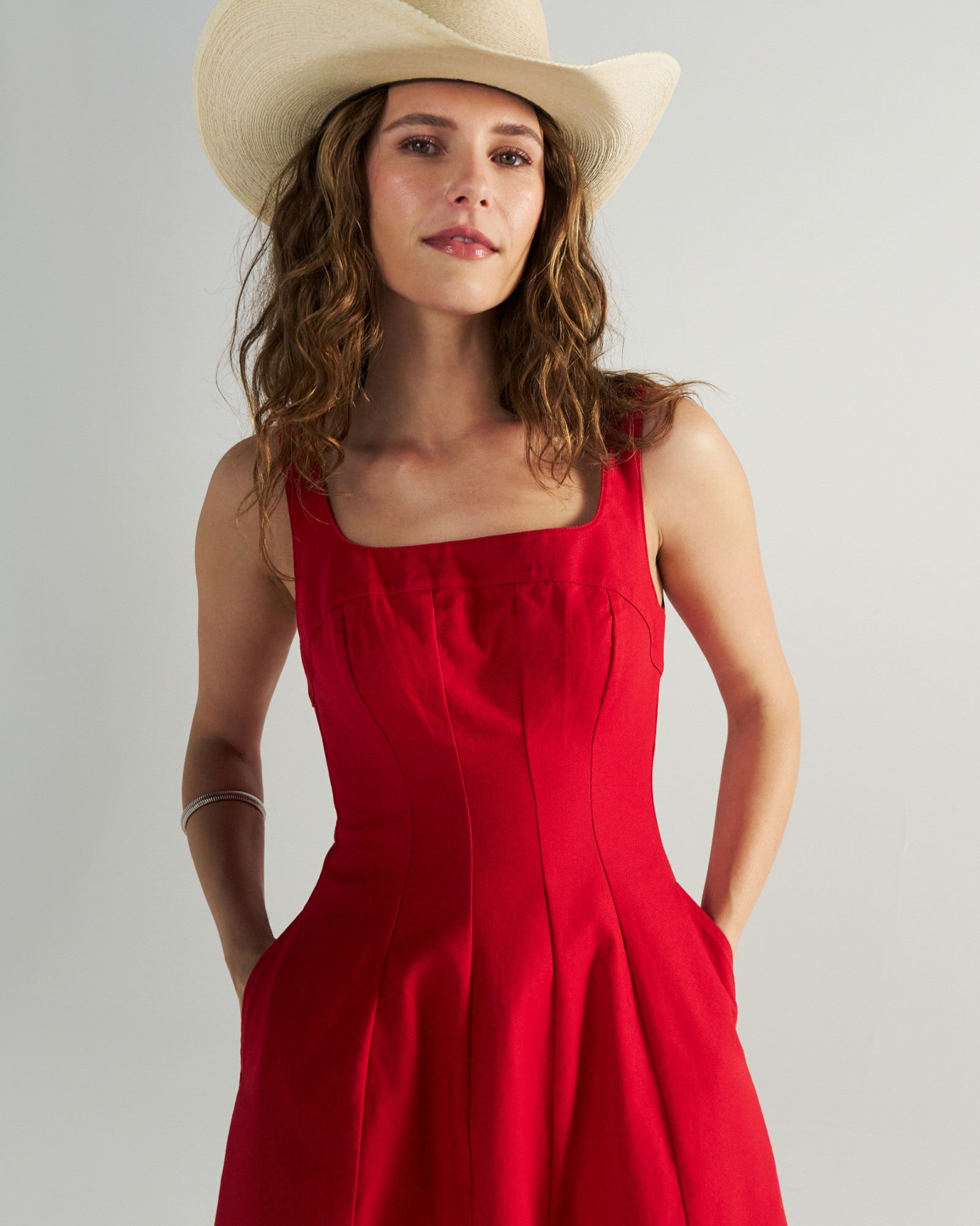 Women's Sleeveless A-Line Maxi Dress | Tecovas Women