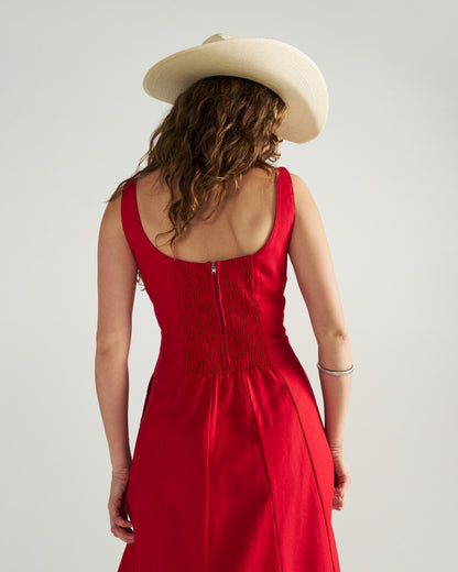 Women's Sleeveless A-Line Maxi Dress | Tecovas Women