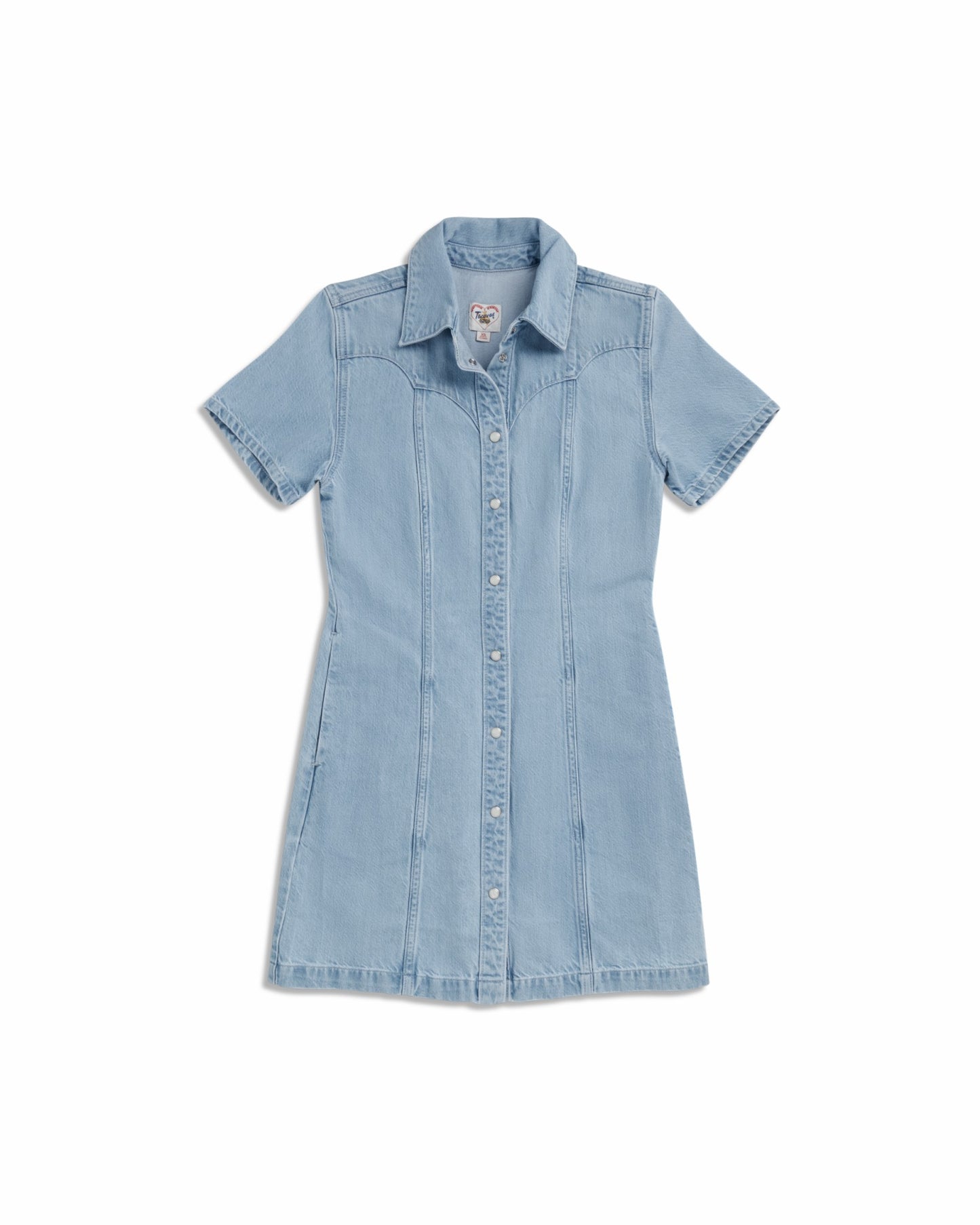Women's Short Sleeve Mini Pearl Snap Dress | Tecovas Women