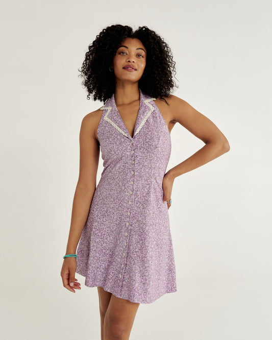 Women's Sleeveless Collared Mini Dress | Tecovas Women