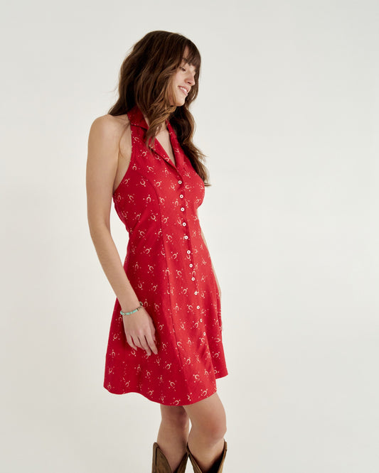 Women's Sleeveless Collared Mini Dress | Tecovas Women