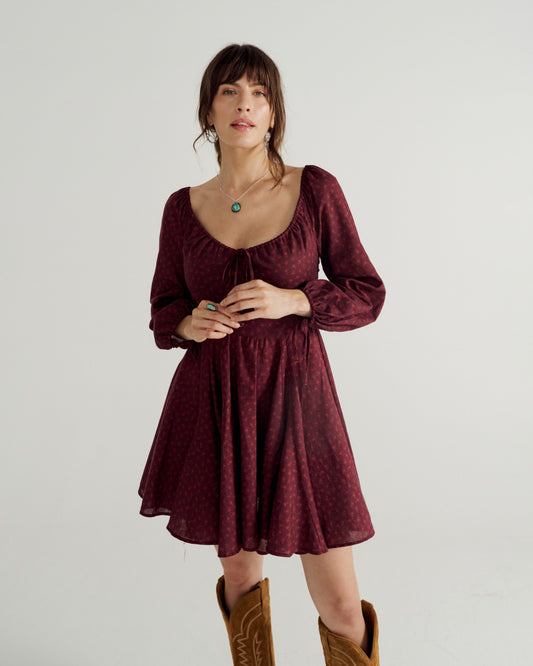 Women's Long Sleeve Mini Dress | Tecovas Women