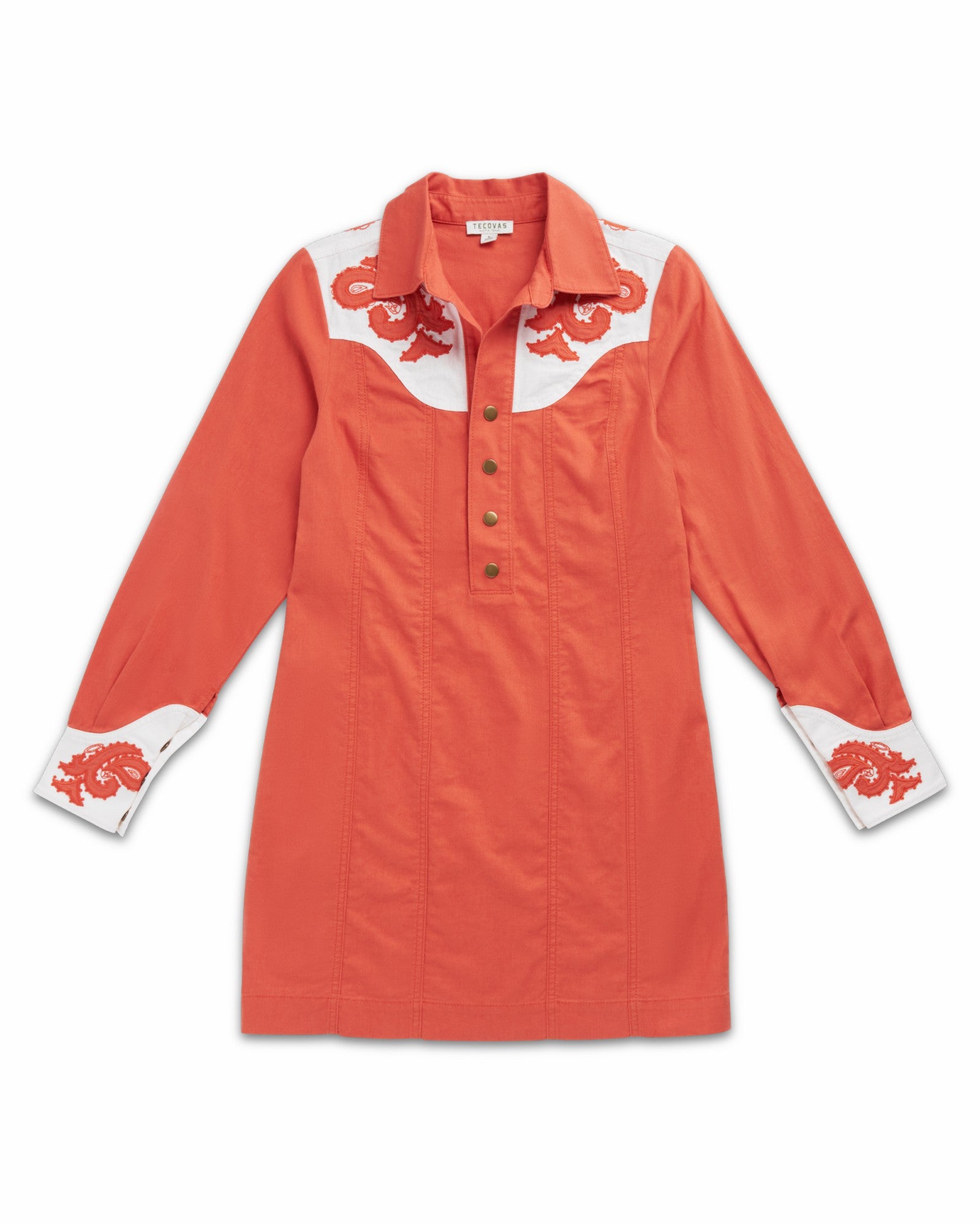 Women's Long Sleeve Applique Mini Dress | Tecovas Women