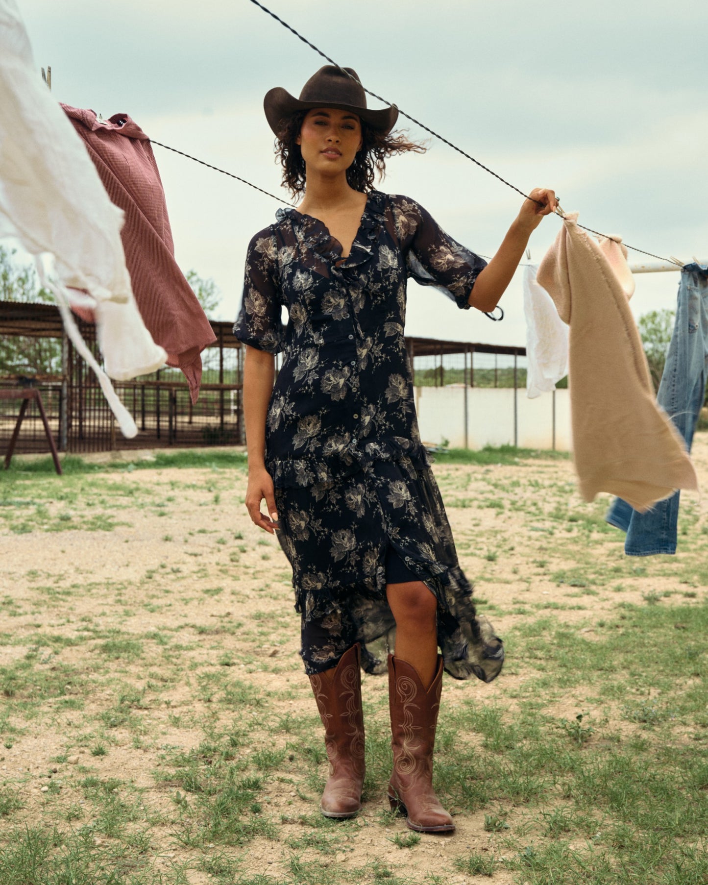 Women's Elbow-Length Maxi Dress | Tecovas Women