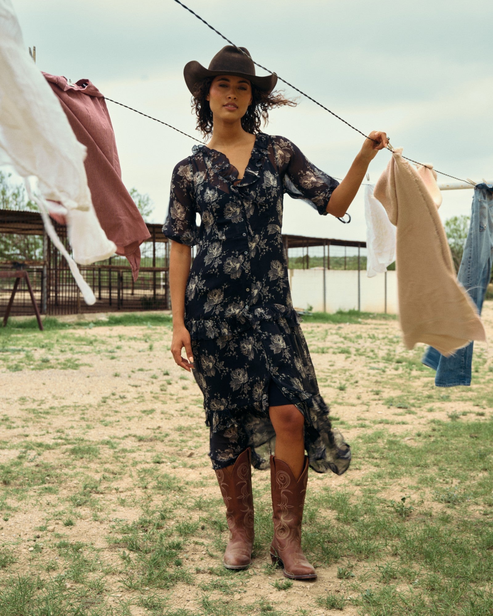 Women's Elbow-Length Maxi Dress | Tecovas Women