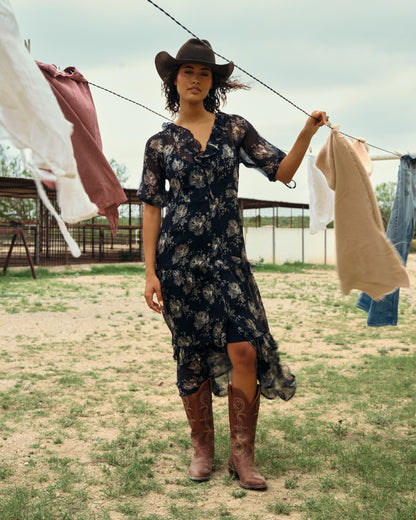 Women's Elbow-Length Maxi Dress | Tecovas Women