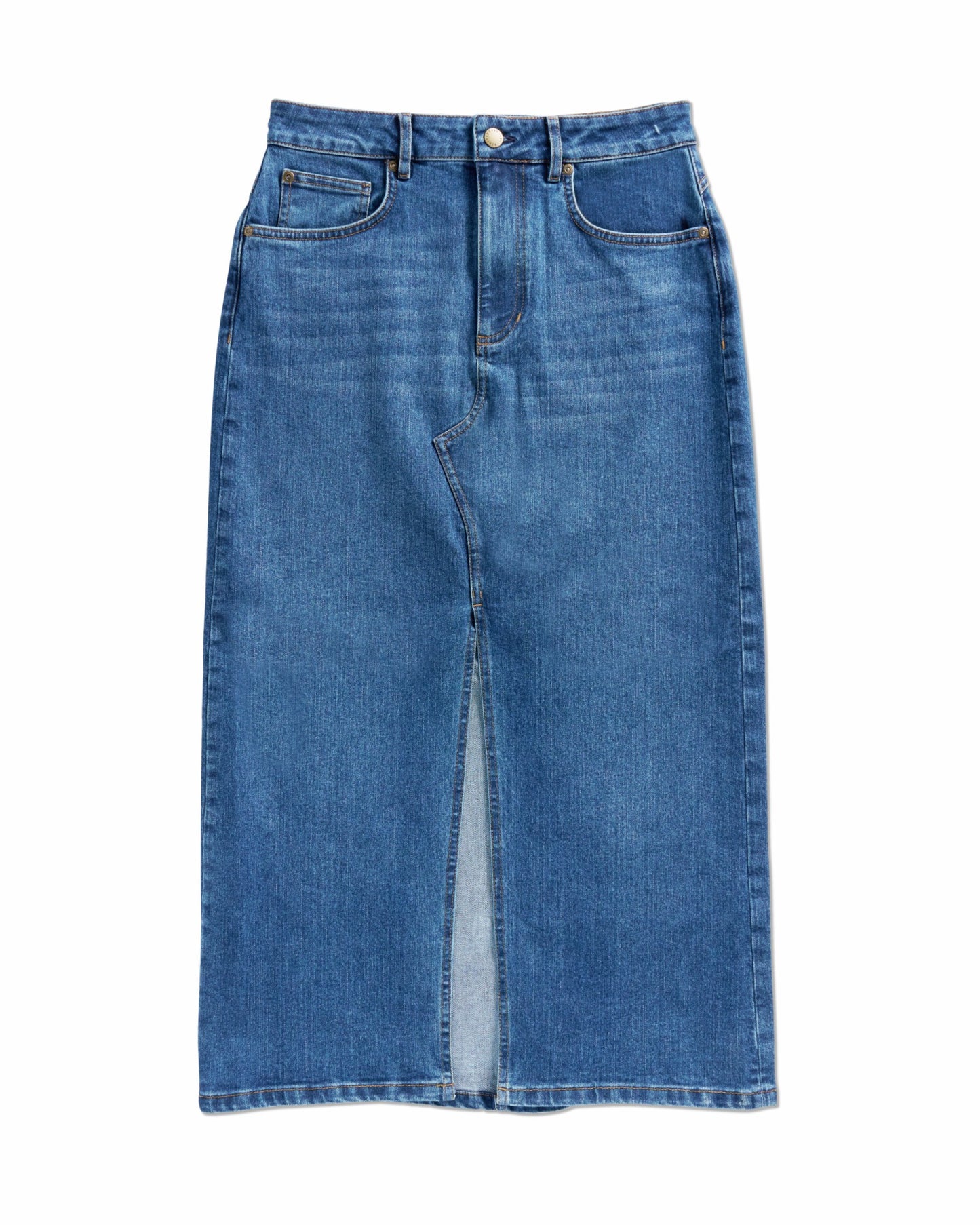 Women's Denim Midi Skirt | Tecovas Women