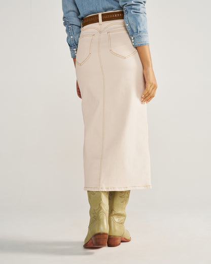Women's Denim Midi Skirt | Tecovas Women