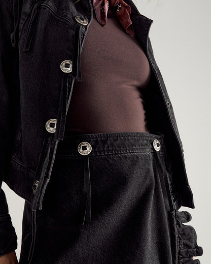 Women's Rodeo Maxi Denim Skirt | Tecovas Women
