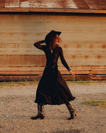 Women's Rodeo Maxi Denim Skirt | Tecovas Women