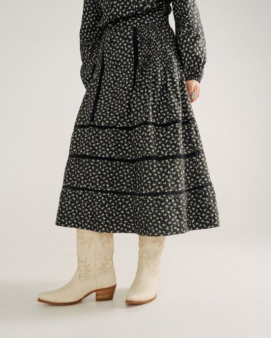 Women's Cotton Poplin Midi Skirt | Tecovas Women