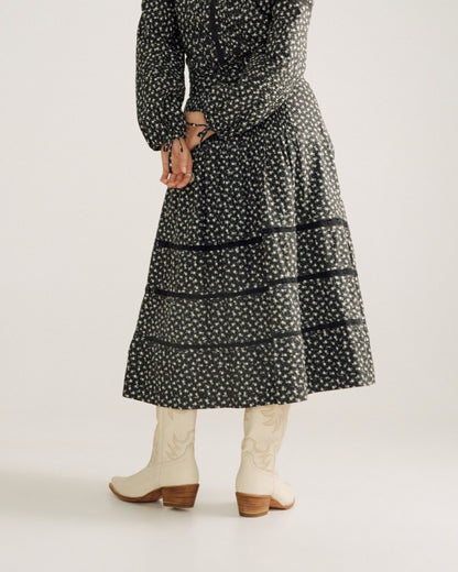 Women's Cotton Poplin Midi Skirt | Tecovas Women