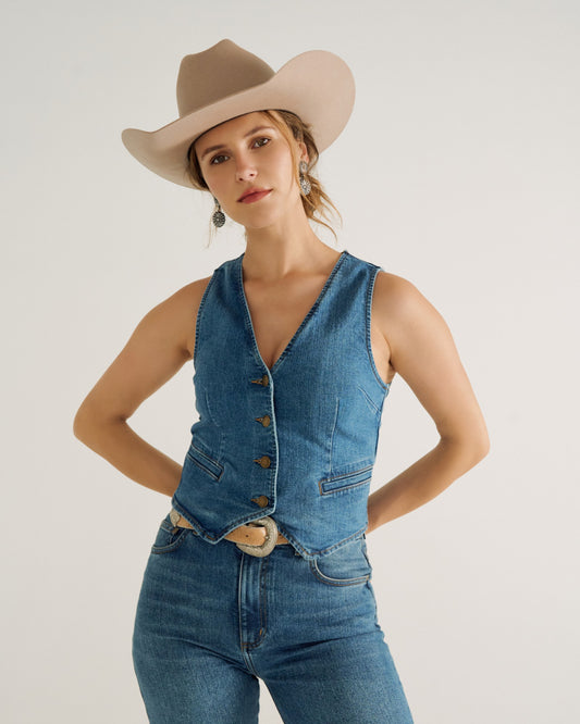 Women's Denim Vest | Tecovas Women