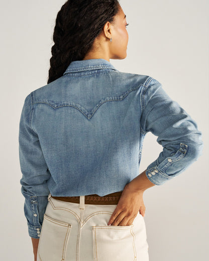 Women's Denim Pearl Snap | Tecovas Women