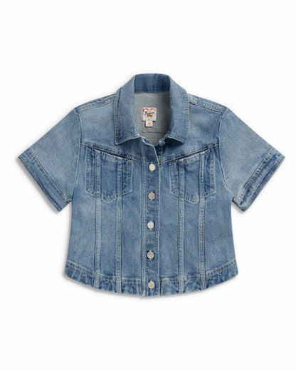 Women's Short Sleeve Denim Top | Tecovas Women