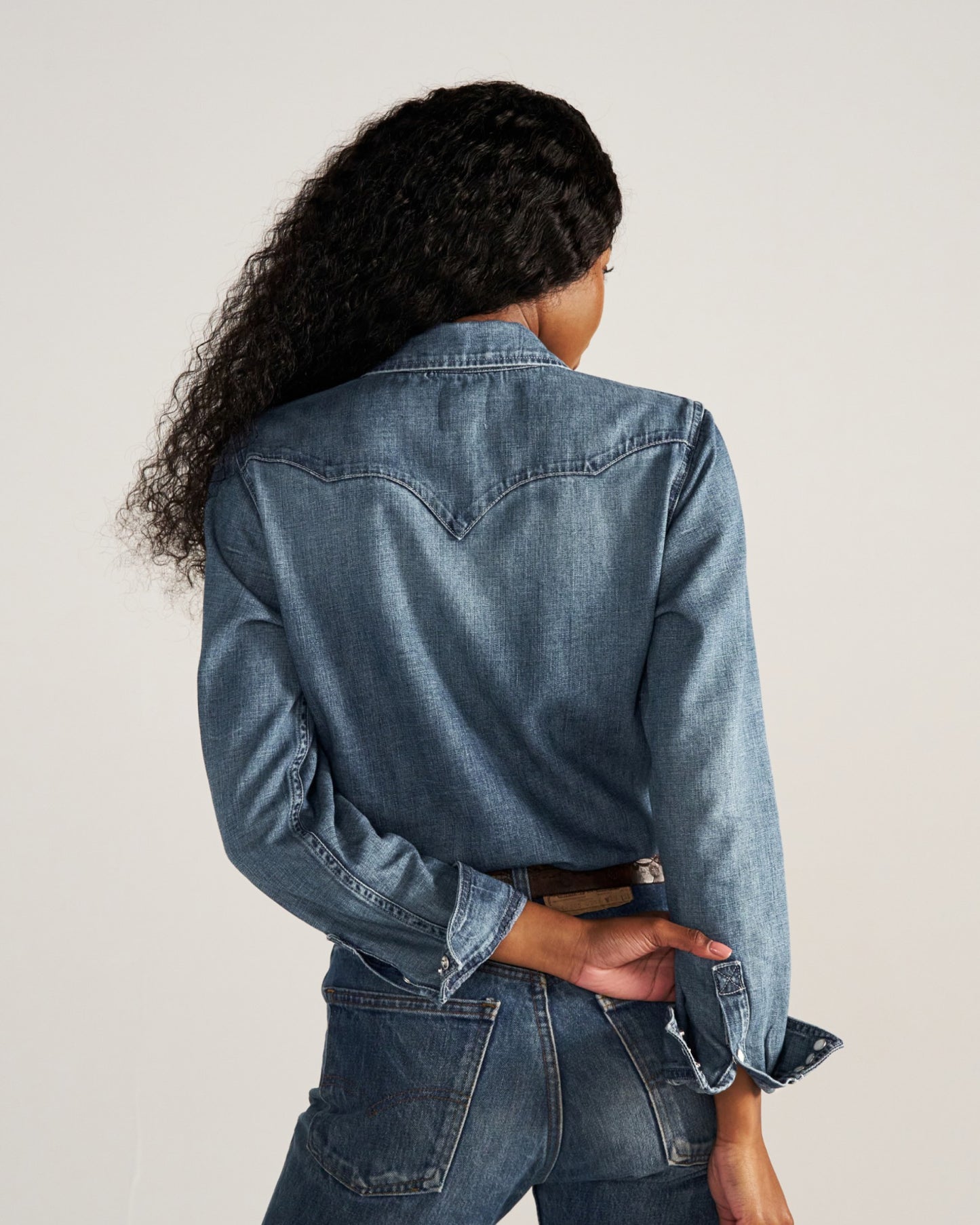 Women's Denim Pearl Snap | Tecovas Women