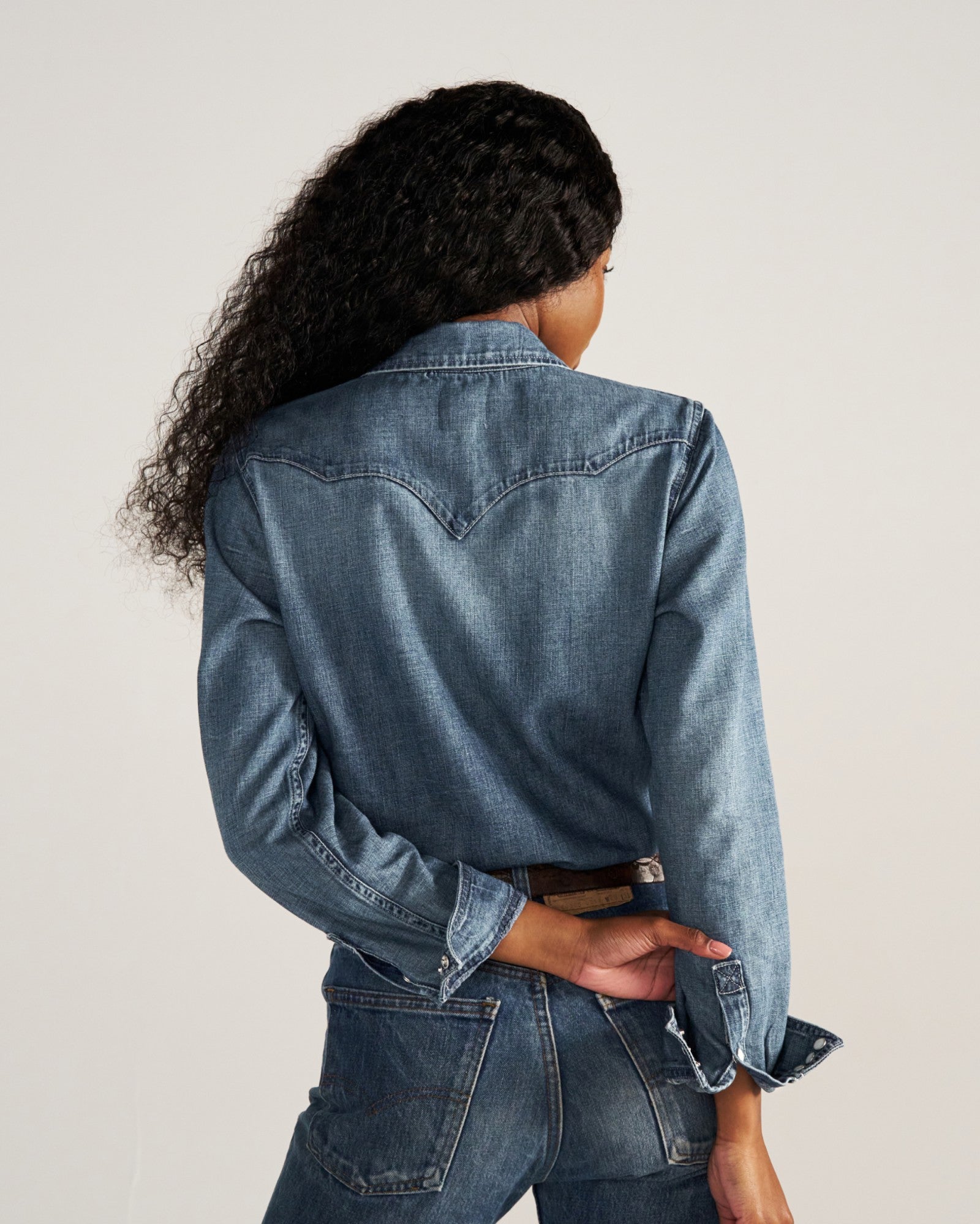 Women's Denim Pearl Snap | Tecovas Women