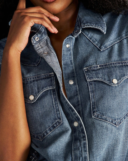 Women's Denim Pearl Snap | Tecovas Women