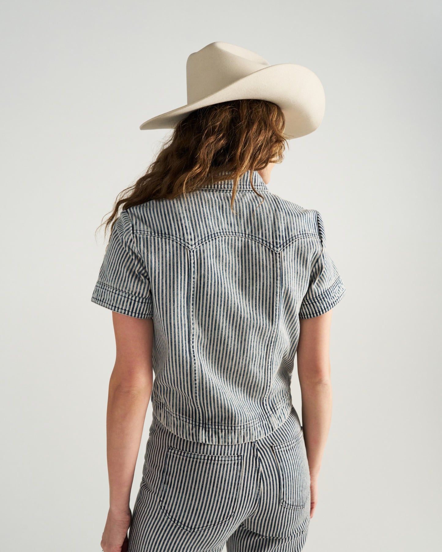 Women's Short Sleeve Denim Top | Tecovas Women
