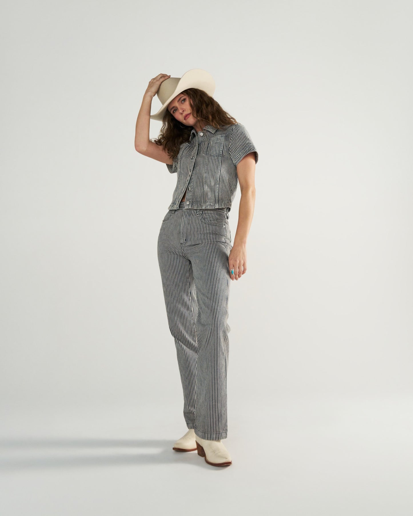 Women's Short Sleeve Denim Top | Tecovas Women