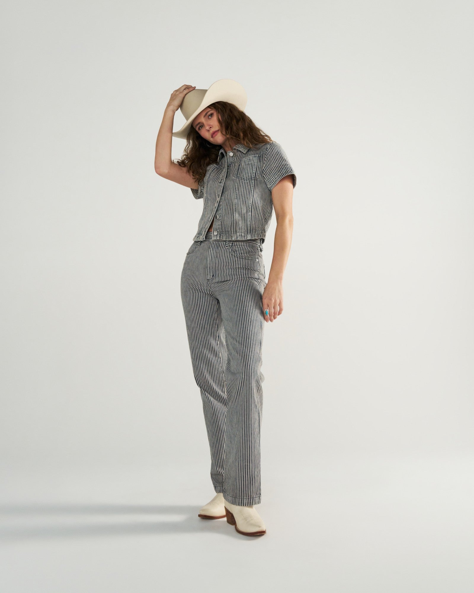 Women's Short Sleeve Denim Top | Tecovas Women