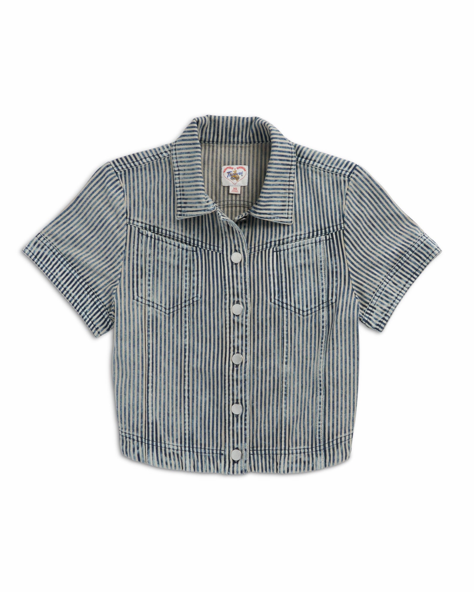 Women's Short Sleeve Denim Top | Tecovas Women