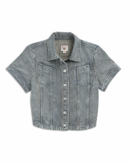 Women's Short Sleeve Denim Top | Tecovas Women