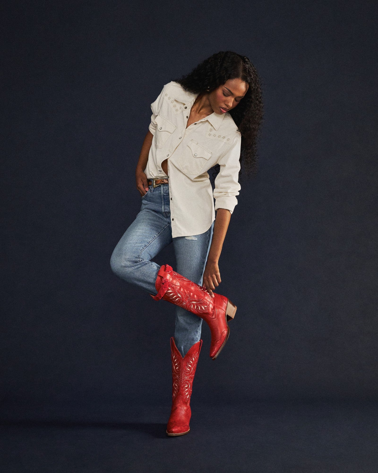 Women's Denim Pearl Snap | Tecovas Women