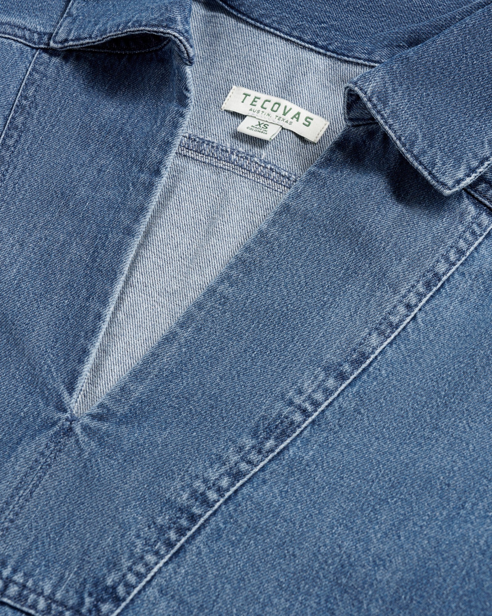 Women's Long Sleeve Denim Popover Top | Tecovas Women
