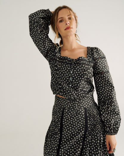 Women's Long Sleeve Cotton Poplin Top | Tecovas Women