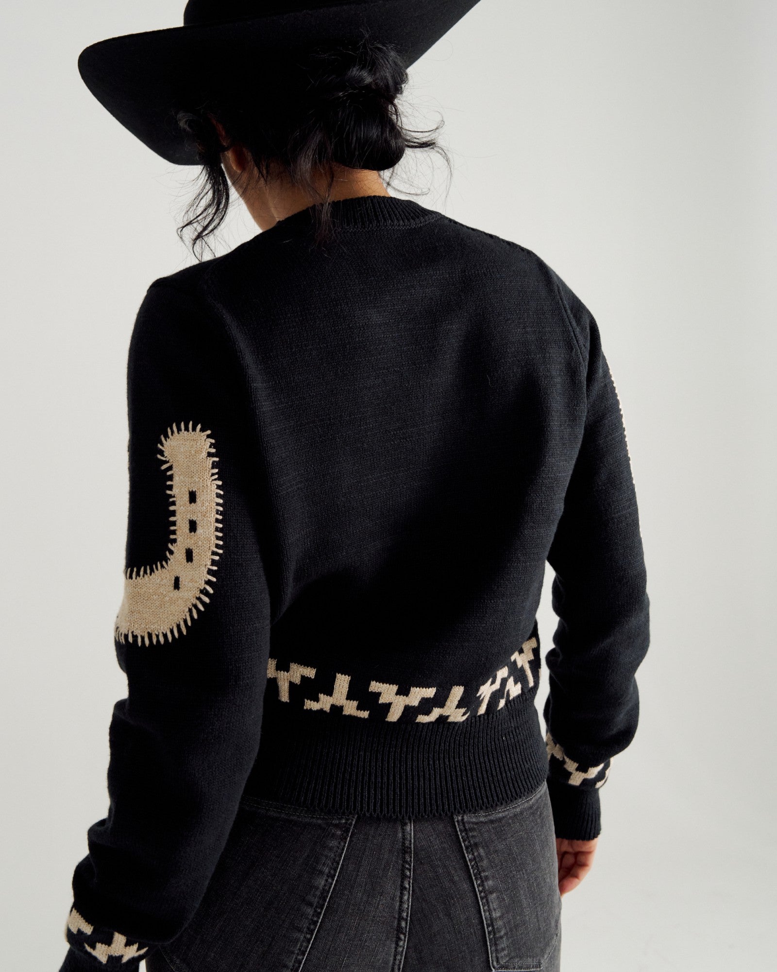 Women's Crew Neck Lucky Boots Sweater | Tecovas Women