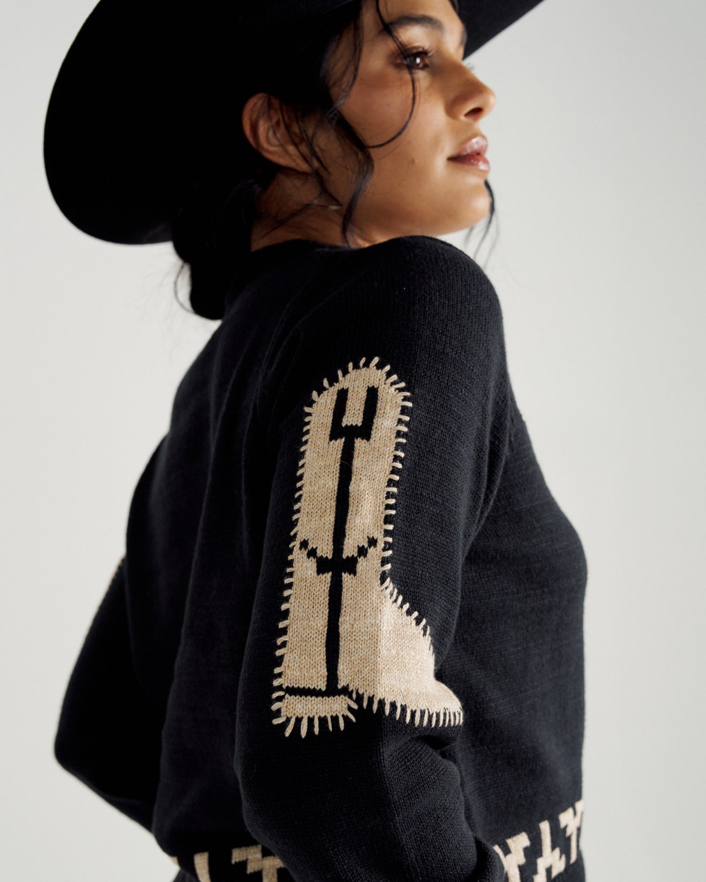 Women's Crew Neck Lucky Boots Sweater | Tecovas Women