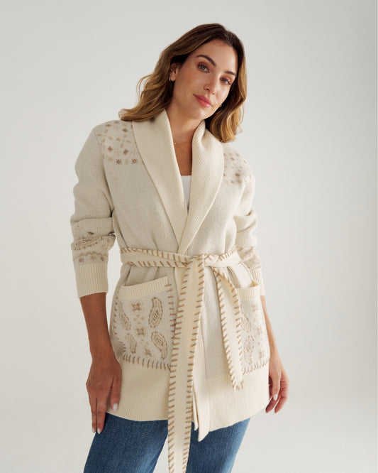 Women's Shawl Collar Wrap Sweater | Tecovas Women