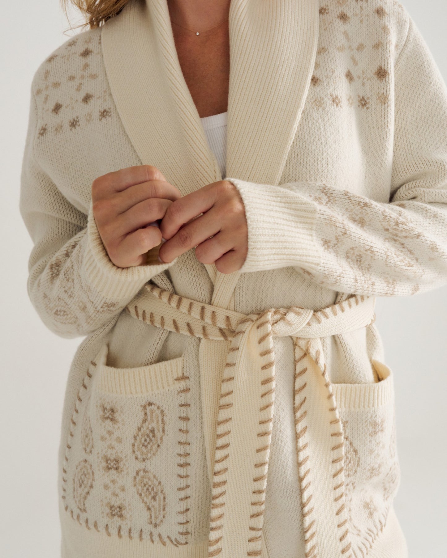 Women's Shawl Collar Wrap Sweater | Tecovas Women